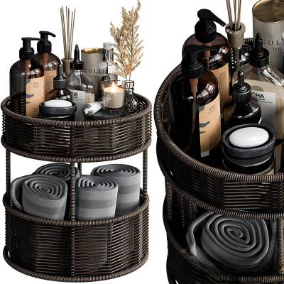 现代卫浴用品组合